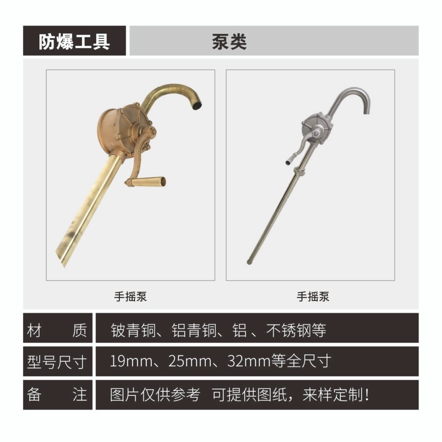 Explosion proof hand pump