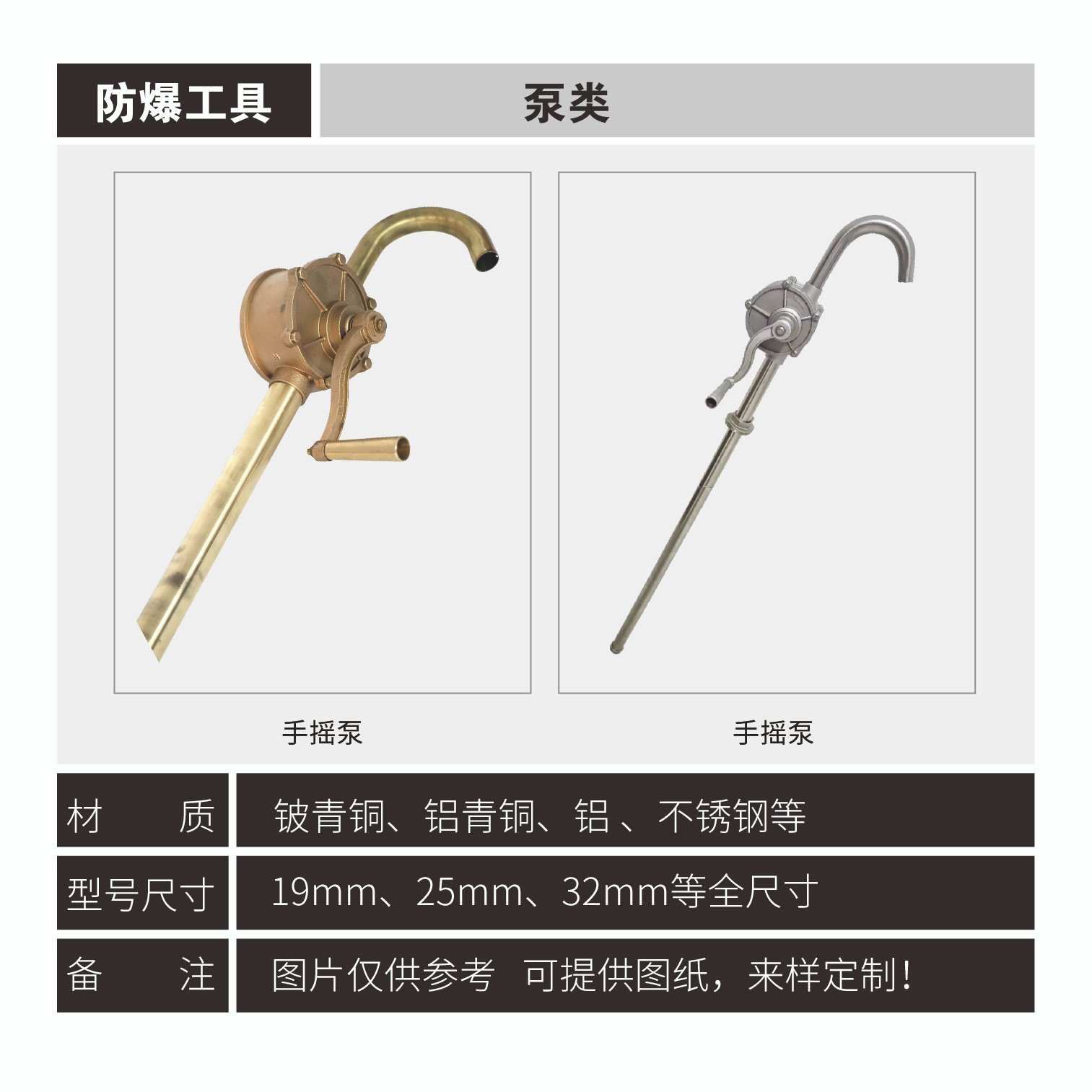 Explosion proof hand pump