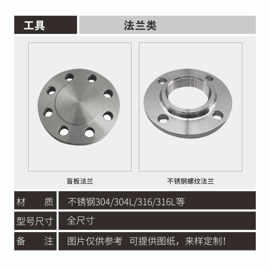 Stainless steel flange series